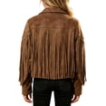 thumbnail image 4 of Girls Fringe Jackets Kids Cow Girl Western Tassels Motorcycle Cardigan Cropped Coats 5 14 Years, 4 of 8
