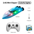 thumbnail image 6 of Vacemry under $5 4Pcs 2.4G RC Boat, Remote Control Stunt Boat with LEDs, 2.4G Self-Righting 360° Flip Speed Boat, USB Rechargeable Waterproof Toy for Pool Lake, 6 of 9