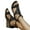 Black, variant on Loliuicca Women Wedge Platform Sandals Solid Leather Peep Toe Shoes for Summer