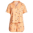 thumbnail image 2 of Halloween Women's Notched Top and Shorts Pajama Set, 2 of 5