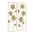 thumbnail image 6 of DecMode Gold Metal Floral Wall Decor with Gold Frame (2 Count), 6 of 10