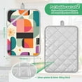 thumbnail image 6 of Yayeee Pot Holders Kitchen Heat Resistant with Pocket 7"x9.8" Cotton Oven Cooking Hot Pads, Beige Abstract, 6 of 7