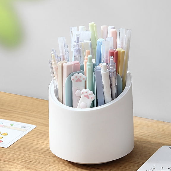 WHAMVOX Black Desk Pen Holder Stationery Storage Stationary Organizer