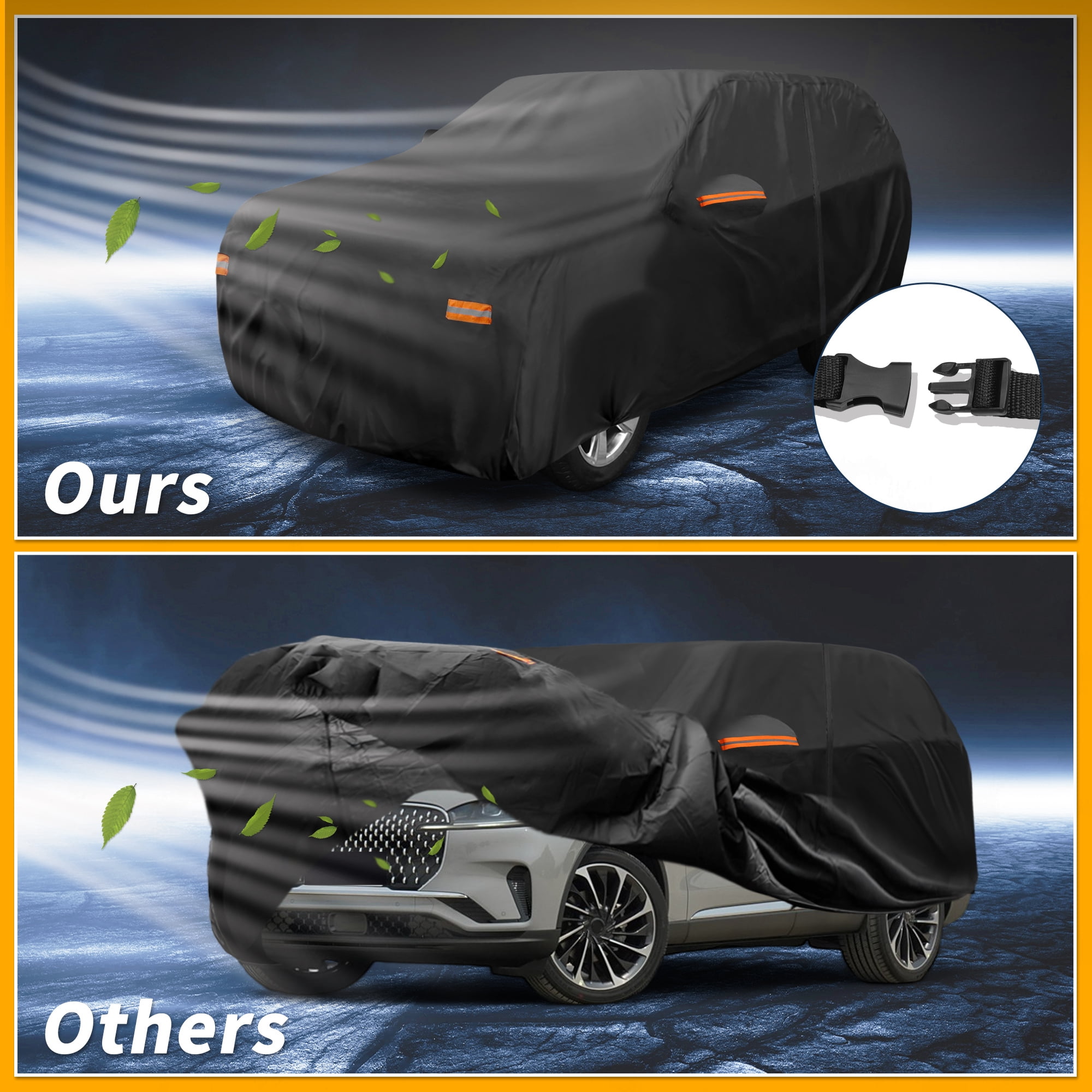 Unique Bargains Durable Waterproof Car Cover Black ["for Lincoln Aviator"]