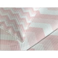 thumbnail image 4 of Ambesonne Pink Quilted Bedspread Set 3 Pcs, Zigzag Chevron Grunge, King Size, Rose Pale Pink White, 4 of 5