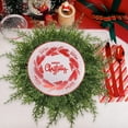 thumbnail image 5 of Christmas Pine Placemats Set, Christmas Greenery Placemats, Faux Cedar Greenery, Green Plants Fake Cedar Greenery Round Placemats for Table Dining Christmas Decorations, 5 of 7