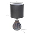 thumbnail image 2 of Ceramic Table Lamp With Shade Origami Black, 2 of 3