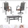 thumbnail image 2 of Sophia & William 7 Pieces Outdoor Patio Dining Set Textilene Chairs and Metal Table, 2 of 9
