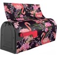 thumbnail image 2 of Pink Flamingos Exotic Orchids Flowers Mailbox Covers Magnetic Waterproof Mail Cover Letter Post Box Wraps for Home Garden Yard Decor, 25.5x21 in, 2 of 6