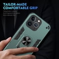 thumbnail image 2 of Allytechgroup iPhone 13 Pro Max Case Cover, Bumper Shockproof Case with Ring Holder Stand Compatible with Car Mount Premium PC and TPU Phone Case for iPhone 13 Pro Max, Darkgreen, 2 of 7