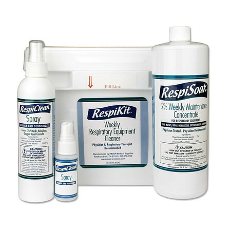 RespiKit - Respiratory & CPAP Equipment Cleaning Kit by, RespiKit is a liquid cleaning system; best used for weekly equipment maintenance By