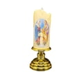 thumbnail image 3 of Lámpara de velas de oración sin llama, luces de velas artificiales, luz de Pilar LED, luces de vela LED para linternas religiosas de aniversario Virgen BLESIY luz de las velas, 3 of 8