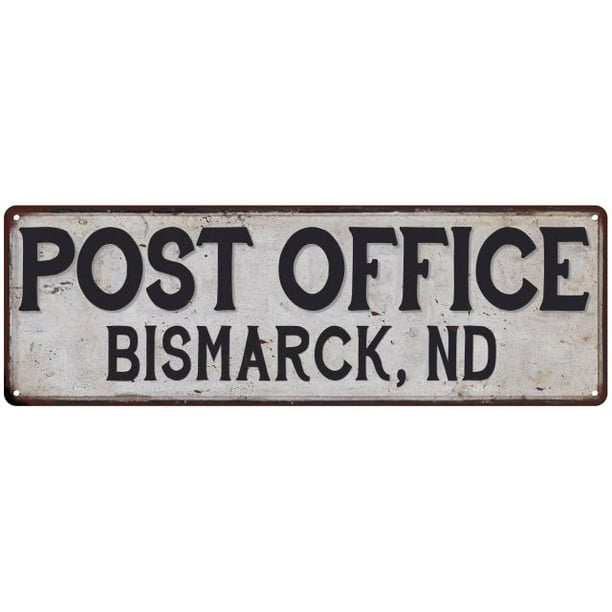 Bismarck, Nd Post Office Sign Vintage 6x18 206180011479