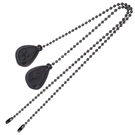 AURARMLET 2Pcs Coffee Ceiling Fan Chain Pull ng Light Fixture Pull Cord with Adjustable Fan Switch