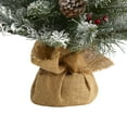 thumbnail image 4 of Nearly Natural 2' Flocked Artificial Christmas Tree with 30 Clear Lights, 4 of 7