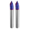 thumbnail image 1 of Unique Bargains V Groove Router Bit 60 Degree 1/4" Shank with Nano Coating CNC Bits 2packs, 1 of 6