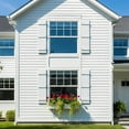thumbnail image 2 of YYAo Plantation Shutters with Premium Board and Batten, Shutter with Three Horizontal Rails and Easy Mount for Farmhouse, Home Office, Living Room, Bedroom, White(14"*59"), 2 of 7