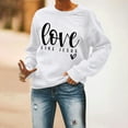 thumbnail image 4 of Brilliant Valentines Sweater Women Women's Christmas Printed Round Neck Long Sleeves Top Loose Fitting Sweater New(White,XL), 4 of 6