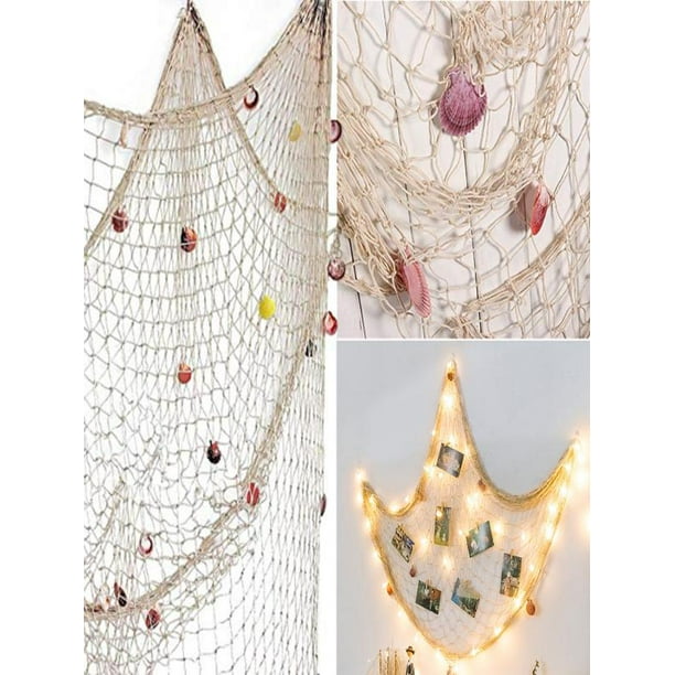 Nautical Decorative Fishing Net Sea Theme Fish Net Decor For Wall Decoration