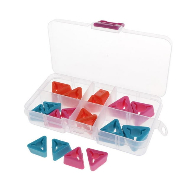 GUOOL 18 Pieces Knitting Protectors, Knitting Point Stopper, Mesh Stopper Made Of