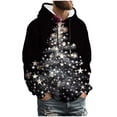 thumbnail image 7 of Cavosen Christmas Zip up Hoodies Big and Tall Long Sleeve Loose Hoodie Christmas Tree Graphic Stretch Drawstring Sweatshirt Outdoor Tops, 7 of 7
