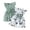 Green Dress, variant on Kids 2-Pack Adorable Toddler Girl Summer Dress With Flower Print Floral Dress Two Piece Ensemble O-Neck Fly Sleeve For Holiday Travel