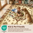 thumbnail image 4 of Design&I 3'x5' Washable Accent Rug Vintage Geometric Boho Concentric Scattered Faded Kilim for Bedroom, Walk-in Closet, Pet Friendly & Non-Slip Built-In Grip, 4 of 7