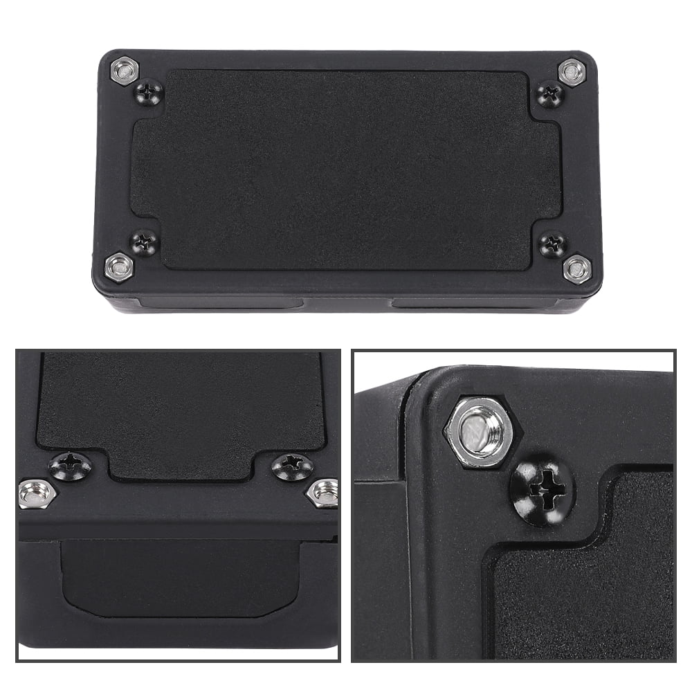 CROSSDESIGN 12 Terminal Ground Power Distribution Junction Block Kit Heavy Duty Bus Bar 12V Black