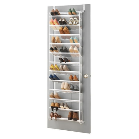 Whitmor 36-Pair over-the-door Shoe Rack - White