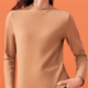 thumbnail image 4 of Sudadera de mujer de otoño-invierno con cuello alto o polo medio, capa base cepillada, forro polar, tops ajustados, ropa exterior, 4 of 4
