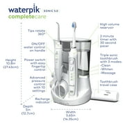 Waterpik Complete Care 5.0 Water Flosser + Sonic Electric Toothbrush، White
