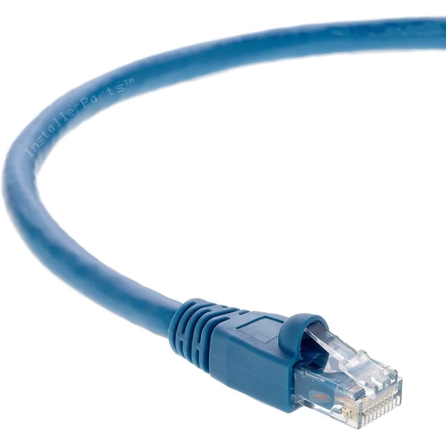 InstallerParts (10 Pack) Ethernet Cable CAT6 Cable UTP Booted 5 FT - Blue - Professional Series - 10Gigabit/Sec