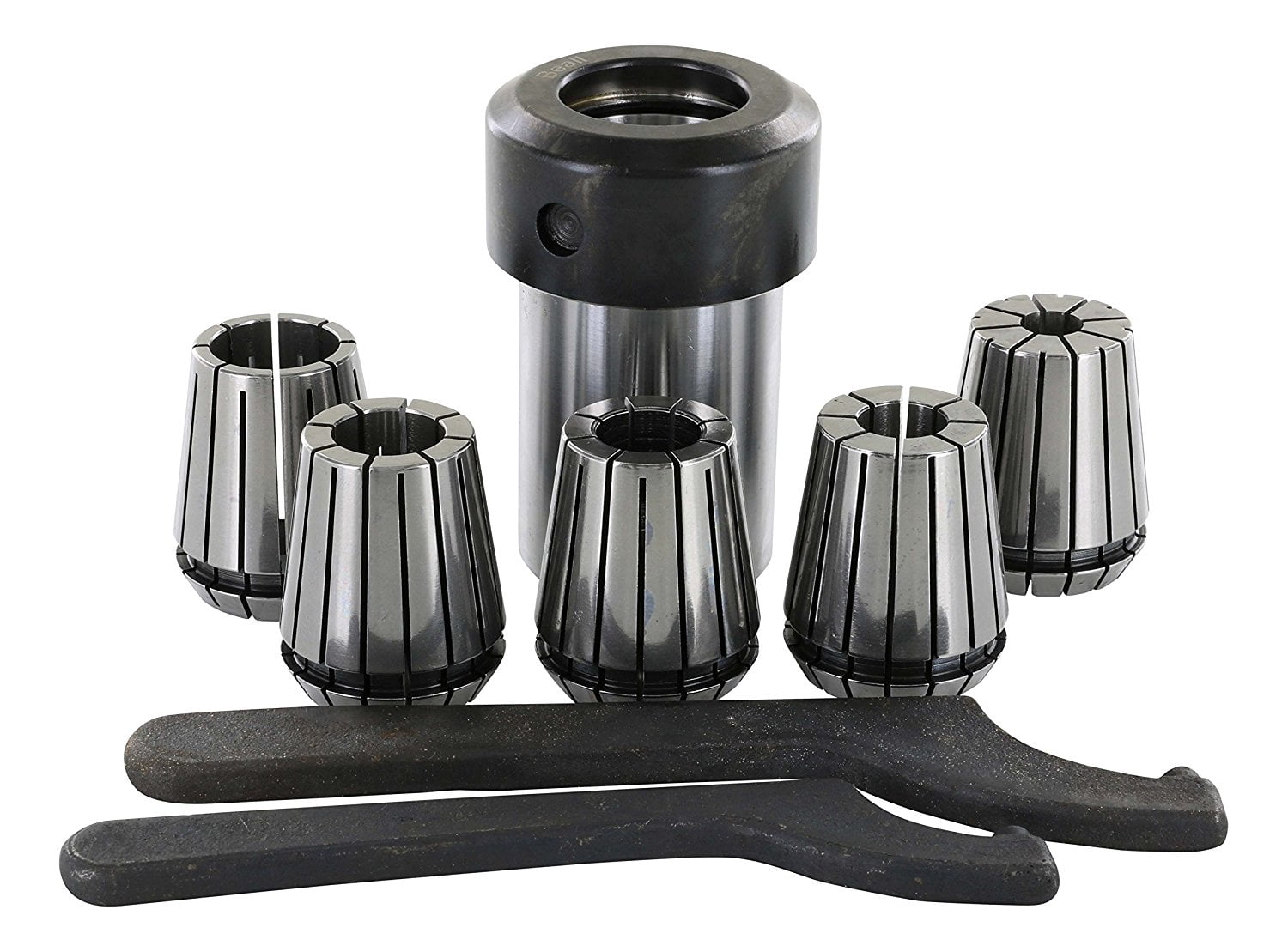 Beall Tool 1 in x 8 tpi Collet Chuck with Nut, Spanner Set & 5 ER32