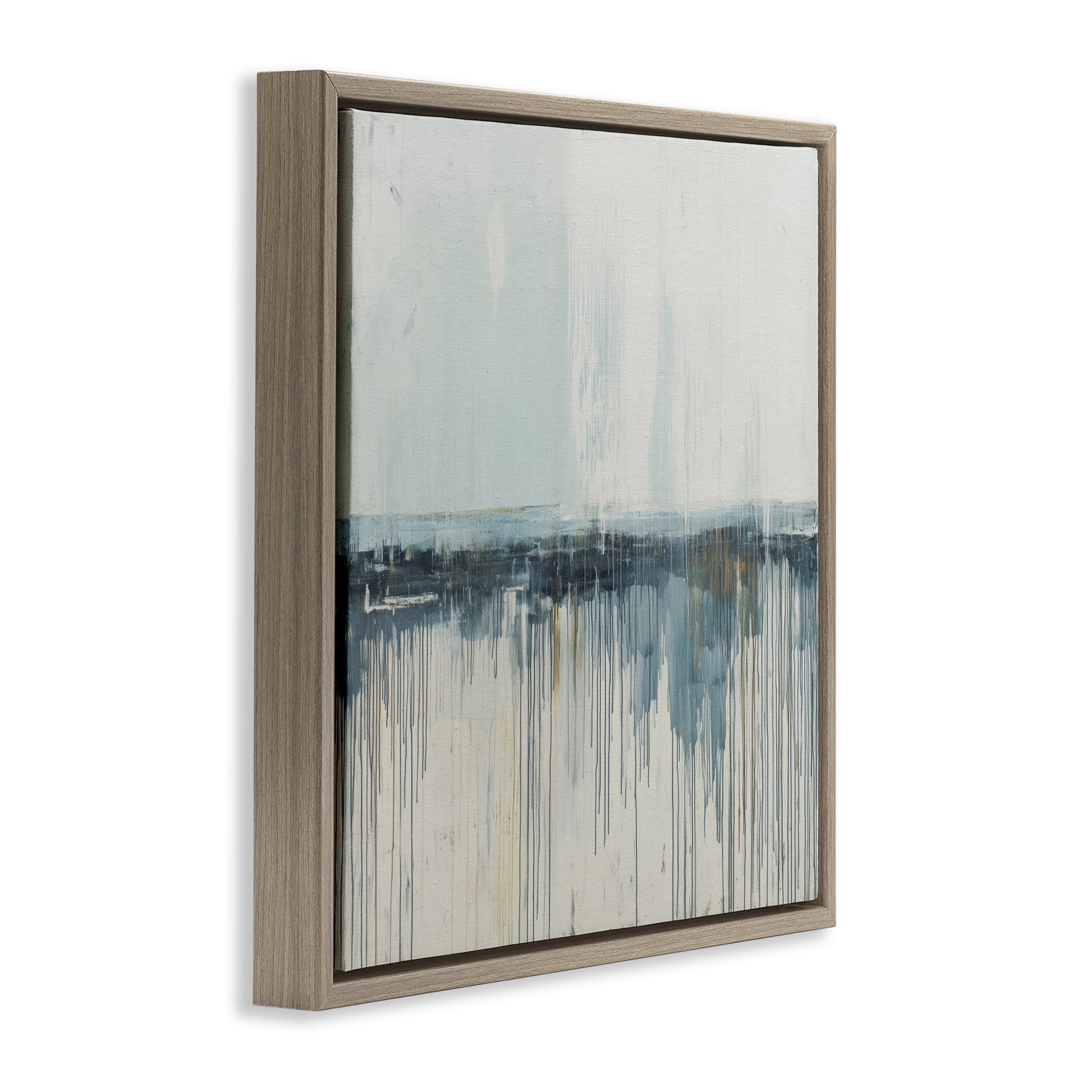 Stupell Industries Acrylic Drift Abstract Brown Framed Floater Canvas Wall Art, design by Svetlana Aleynikova