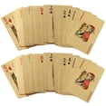 thumbnail image 1 of 2Pc 24K Gold Playing Cards Plastic Poker Juego de Cartas Foil Pokers Pack Cards Tarjeta Impermeable, 1 of 10