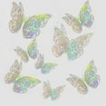 thumbnail image 2 of Clearance! 12Pcs 3D LaserButterfly Wall Decorations 3 Sizes 6Styles 4 Coloer Butterfly Party Decorations Birthday Decorations Butterflies For Crafts CakeDecorating Wall Room Decor, 2 of 9