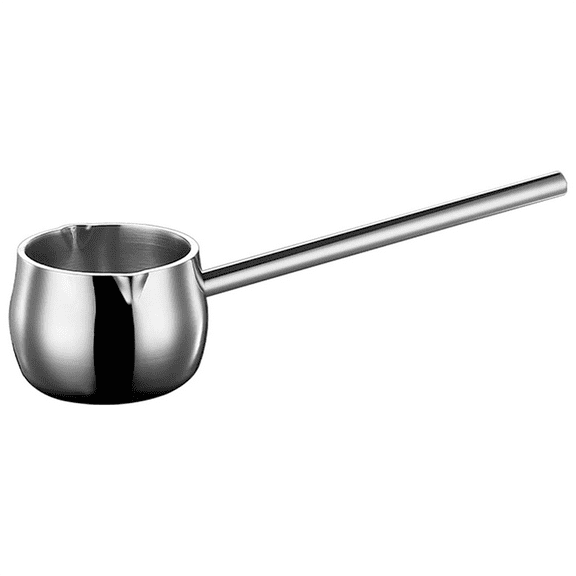 Mini Butter Warmer with Long Handle Induction Milk Pot Small Saucepan SUS316 Tri-Ply Stainless Steel (300ml)