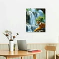 thumbnail image 2 of Autua Tiger Waterfall Tree Print Canvas Wall Art Home Decor 12x16 in, 2 of 5