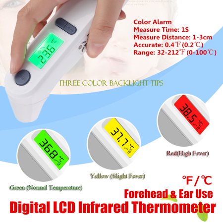 Grtsunsea LCD Infrared Baby Forehead & Ear Thermometer Fever Alert Detector Health Clinical ℃ / ℉ For Infant Toddler Kids Adult Home Tools