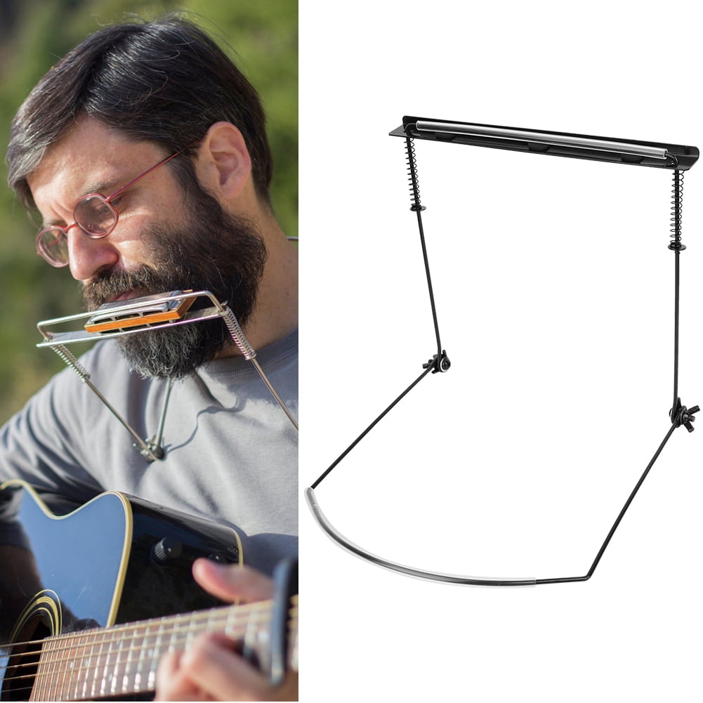 Kritne Harmonica Support, Harmonica Bracket, Stainless Steel 24 Holes