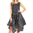 thumbnail image 4 of Sakkas Lima Women's Casual African Ankara Sleeveless Cocktail Short Dress Pockets - 29-Multi - One Size Regular, 4 of 5