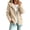 16# Beige, variant on Fleece Sherpa Jacket Women Cozy Teddy Hoodie Long Sleeves Fall Winter Cardigan Casual Zip Up Coats