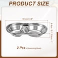 thumbnail image 2 of Uxcell Stainless Steel Sauce Dish, Round Appetizer Plates Condiment Bowl for Dipping Silver, 2 of 7
