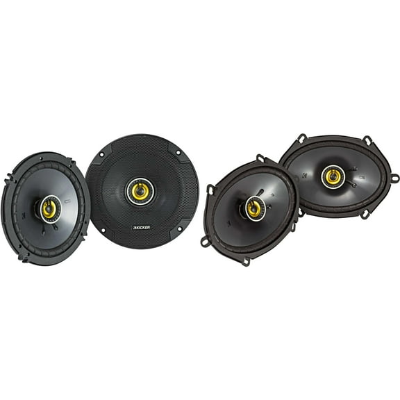 Kicker 46CSC684 CS-Series CSC68 6x8-Inch Coaxial Speakers w/ 46CSC654 6.5" Coaxial Bundle