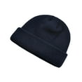 thumbnail image 2 of QLEICOM Beanie for Men,Womens Winter Hat,Unisex Solid Color Watch Cap with Reinforced Knit Construction and Brimless for Outdoor Cold Conditions Navy, 2 of 4