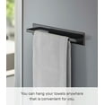 thumbnail image 4 of Yamazaki Home  Magnetic Kitchen Towel Hanger, Steel, Holds 3 lbs - L 1.77 x W 11.02 x H 1.97 inches Black, 4 of 7
