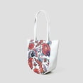 thumbnail image 4 of Adyan Handmade Full Grain Soft Leather Floral Printed Shoulder Tote Bag for Women (White), 4 of 7
