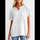 thumbnail image 5 of Blusas Casuales de Punto Gofre con Cuello en V para Mujer, Camisetas de Corta, Blusas Holgadas XL, 5 of 8