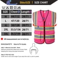 thumbnail image 2 of Chaleco de seguridad Ekksafety EK175 rosa 5 bolsillos ANSI Class 2, 2 of 6