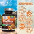 thumbnail image 5 of Organic Ceylon Cinnamon Capsules - Extra Strength Certified Organic Ceylon Cinnamon 1800mg Per Serving Supplement Pill - Energy & Heart Support Antioxidant for Women & Men, Bottled USA - 120 Capsules, 5 of 10